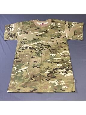 Tru Spec Green Camo Military Shirt Men's Medium